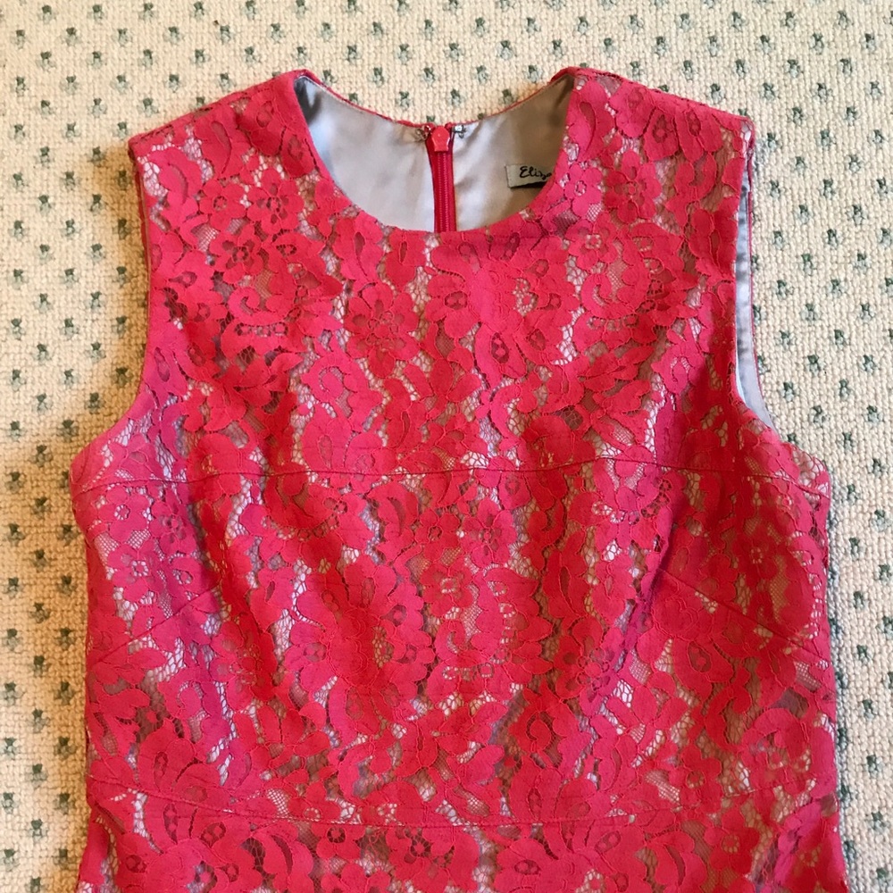 Gorgeous Eliza J coral lace dress worn once